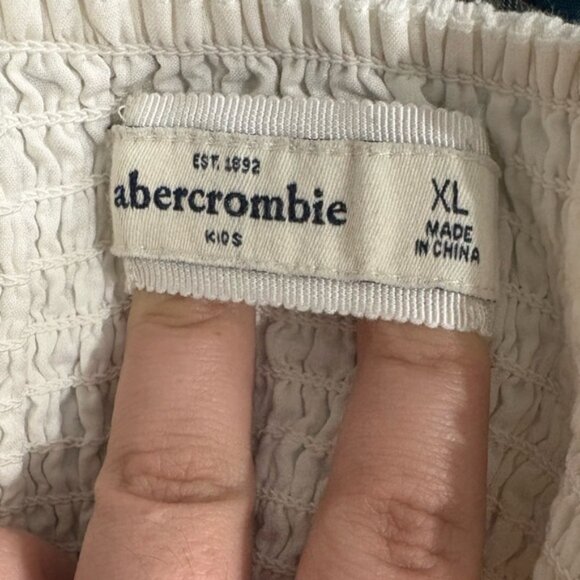 Abercrombie Kids White Lace Y2K Lined Cotton Dress Size XL Preppy Cute Summer - Picture 8 of 8